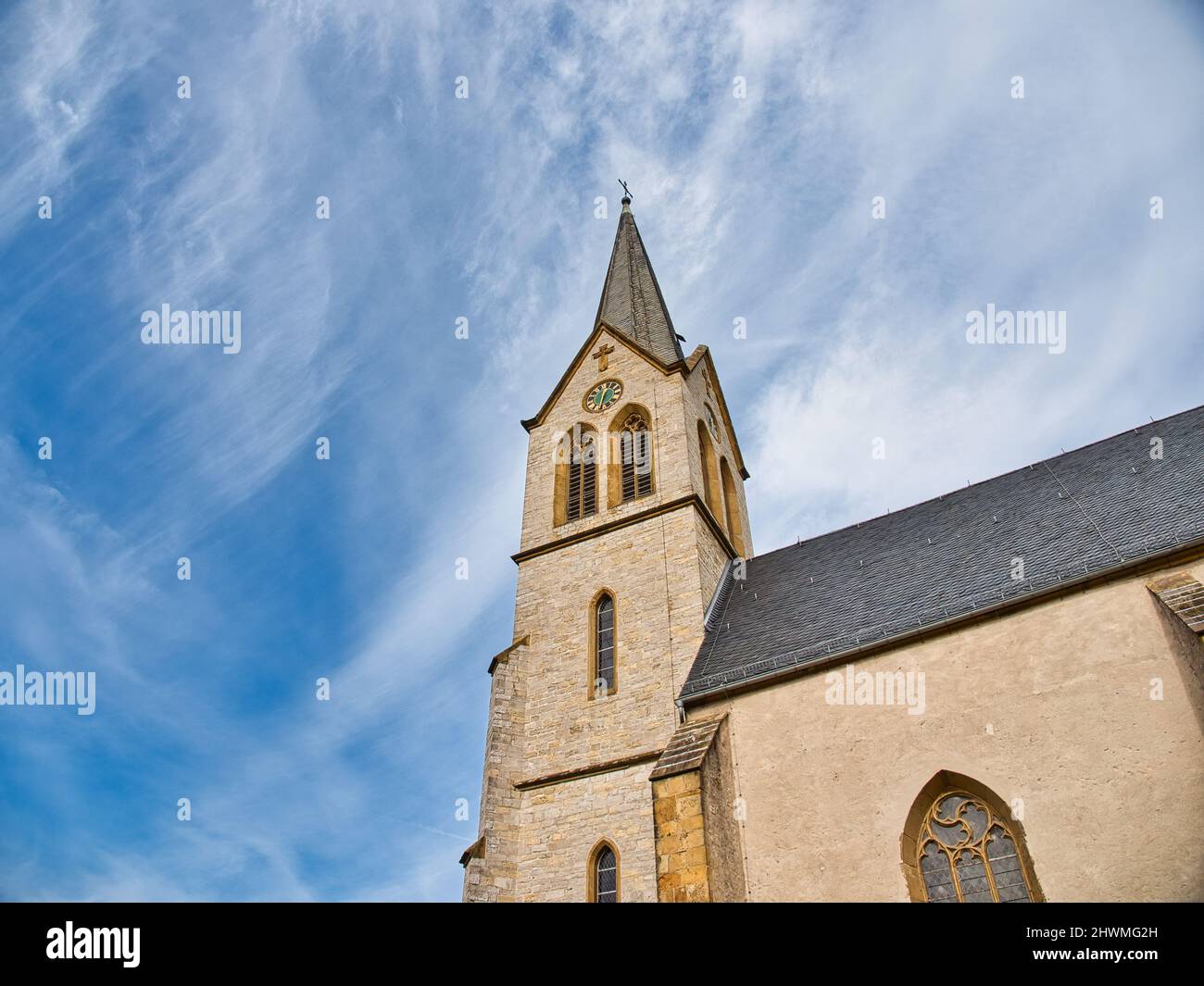 The Stiftskirche Schildesche in Bielefeld Germany during daylight Stock Photo
