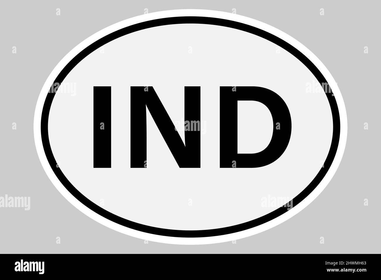 India international vehicle registration code Stock Vector