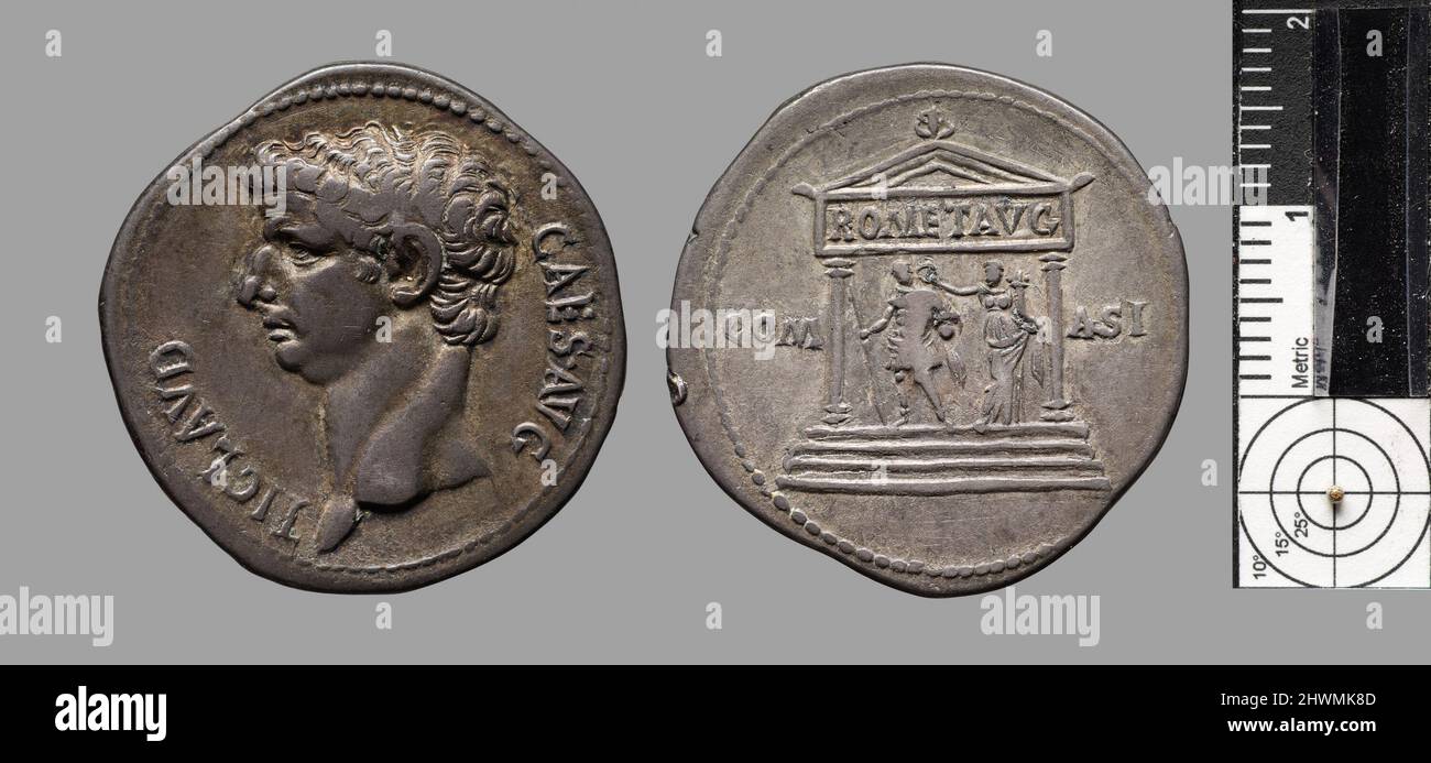 Cistophorus of Claudius, Emperor of Rome from Pergamum. Ruler: Claudius, Emperor of Rome, 10 B.C.–A.D. 54, ruled A.D. 41–54 Mint: Pergamum Artist: Unknown Stock Photo