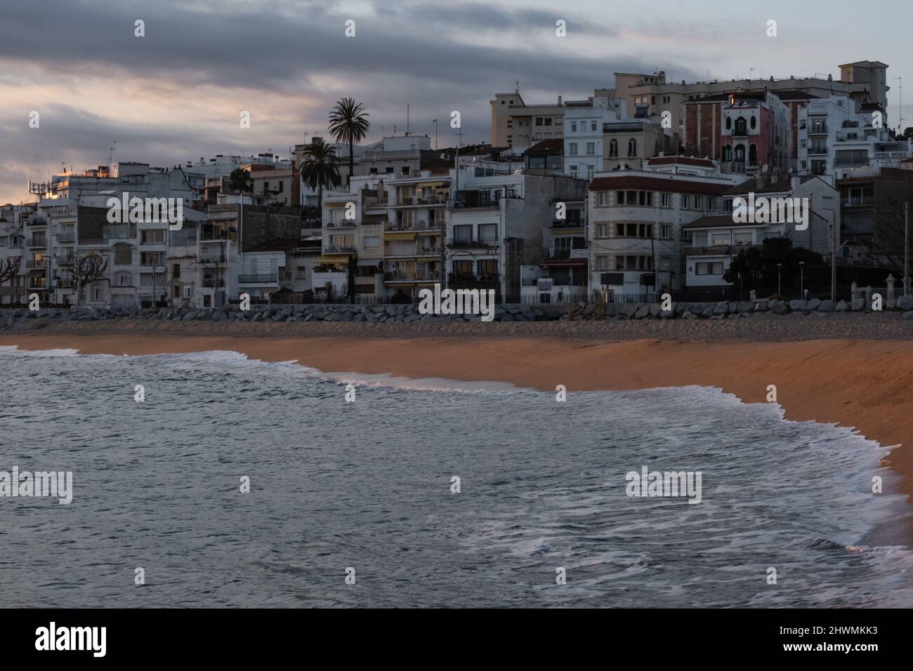 Sant Pol de Mar, a coastal municipality of the Maresme, Catalonia, Spain Stock Photo