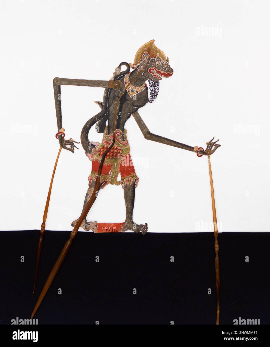 Shadow Puppet (Wayang Kulit) of Monyet Cantrik, from the set Kyai Nugroho. Maker Marto
