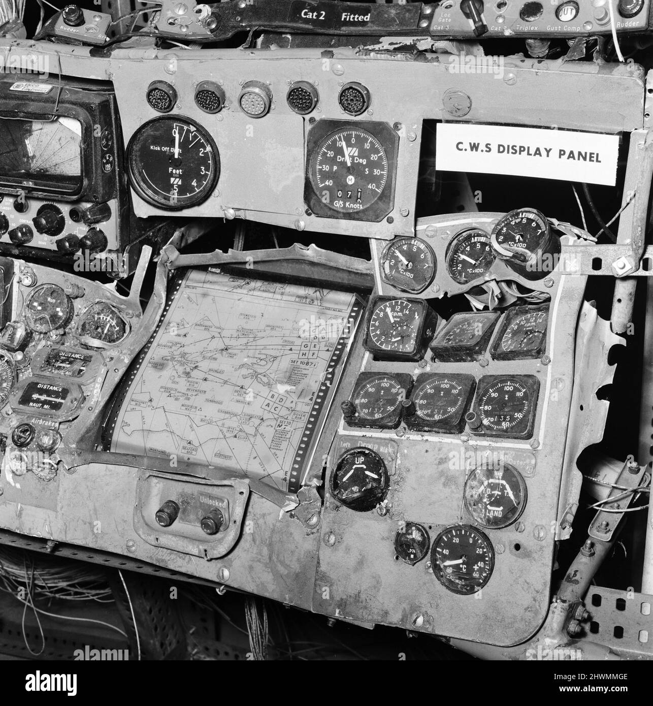 Inquiry into the Staines Air Disaster. The wreck of British European Airways Flight 548 which crashed near Staines, killing 118 people, has been reassembled in a hangar at RAE Farnborough, Hants. The Accident Investigation Branch of the Dept. of Trade and Industry conducted tests on the wreck, to assist the Court of Inquiry. 17th November 1972. Stock Photo