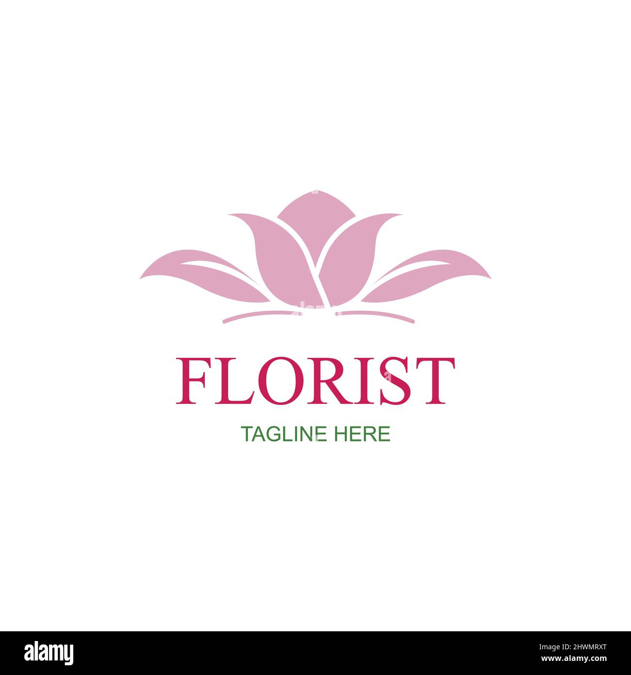 Florist logo illustration design template - vector Stock Vector