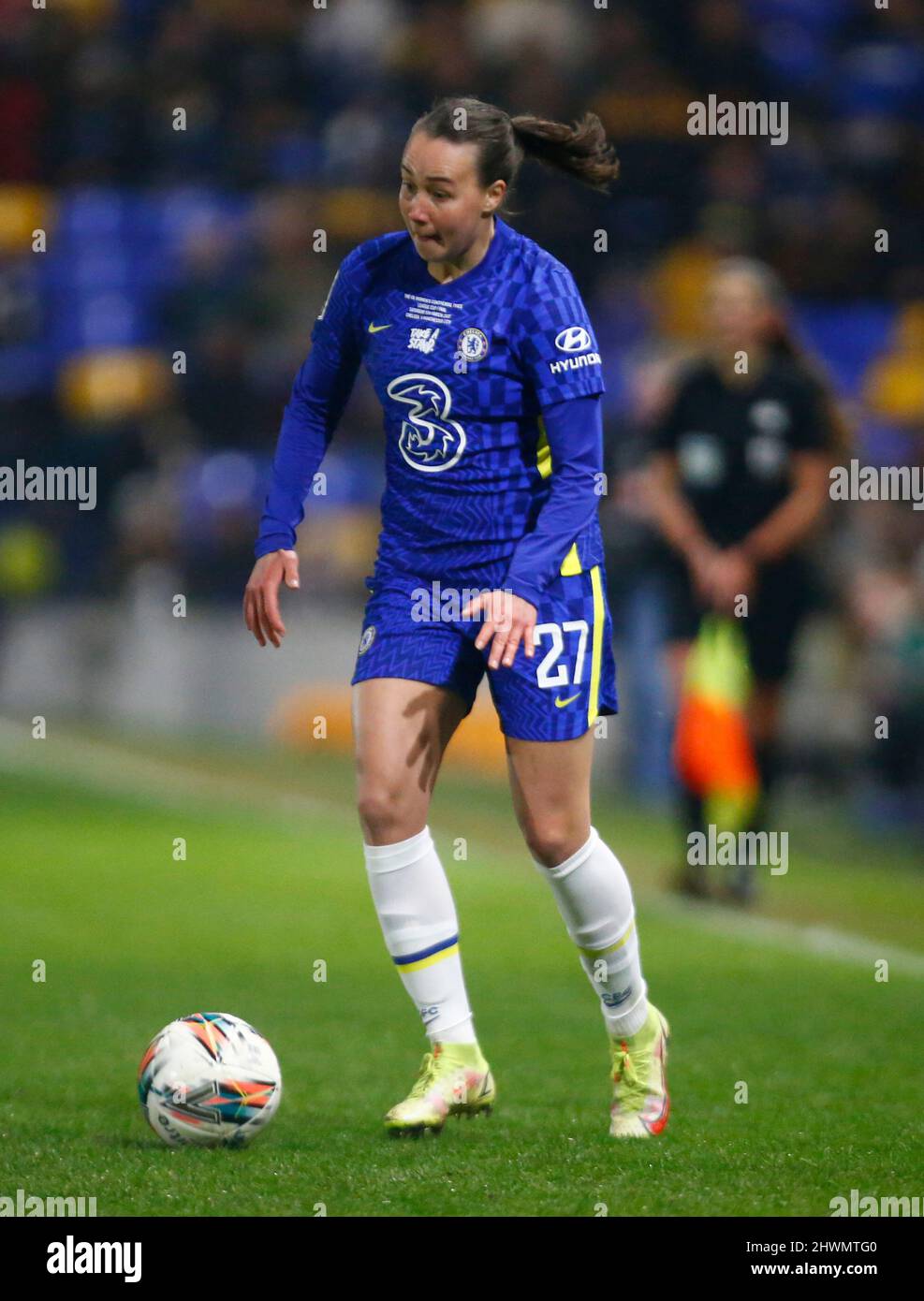WIMBLEDON, United Kingdom, MARCH 05: Alsu Abdullina of Chelsea Women during The FA Women's Continental Tyre League Cup Final 2022 between Chelsea and Stock Photo