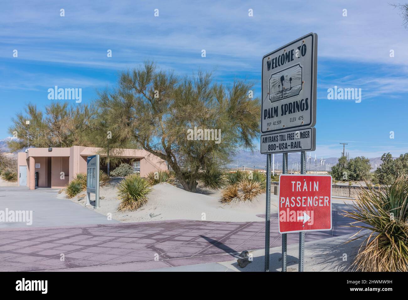 Palm Springs, California train station Stock Photo Alamy