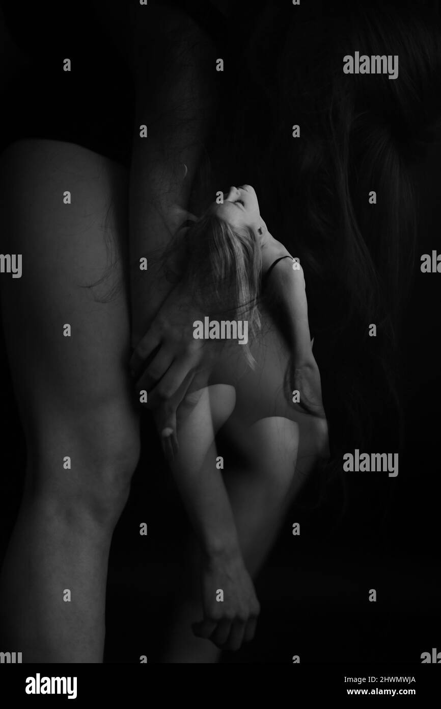 Multiple exposure, body movement kaleidoscope Stock Photo