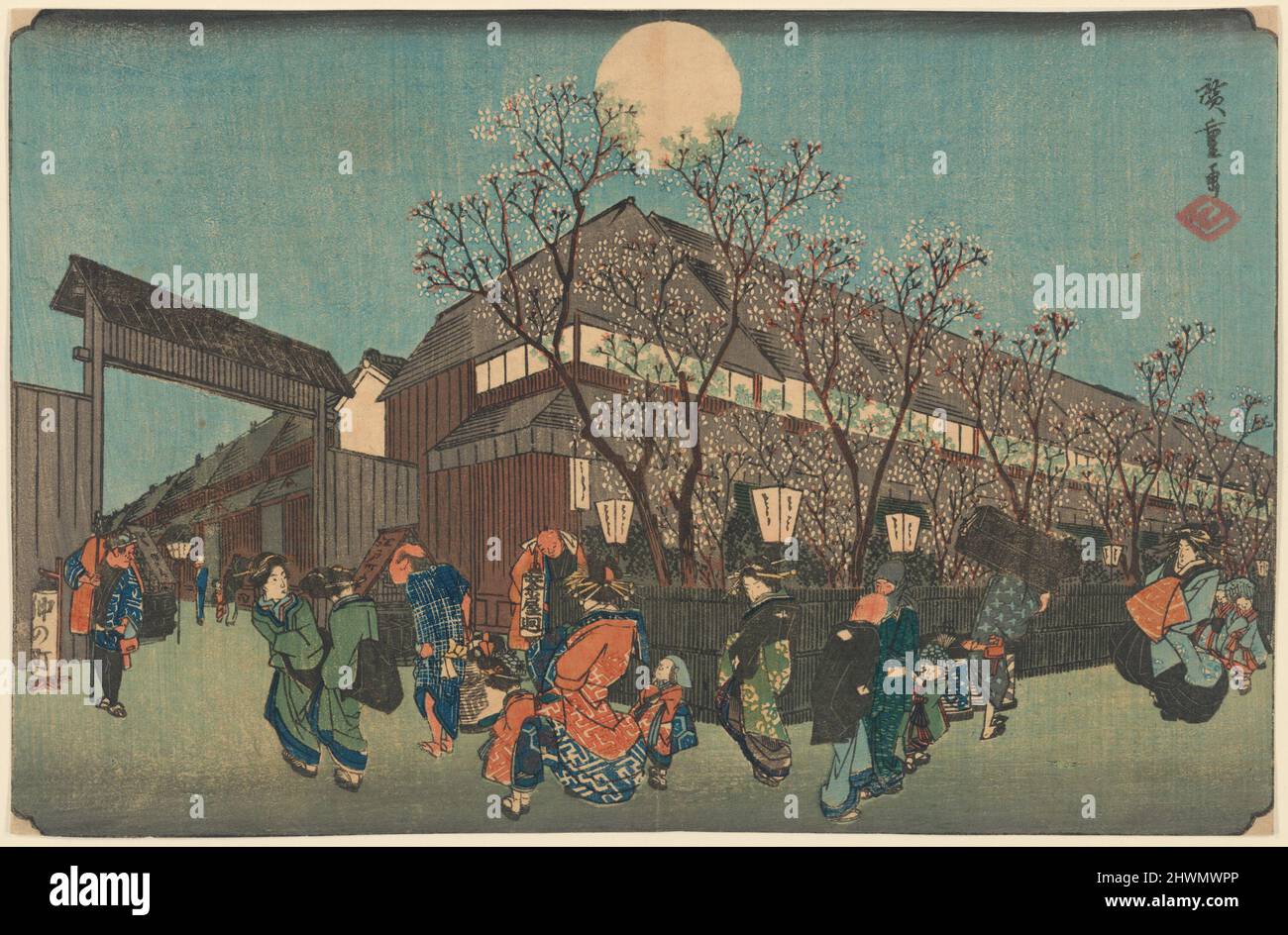 Utagawa hiroshige cherry blossom hi-res stock photography