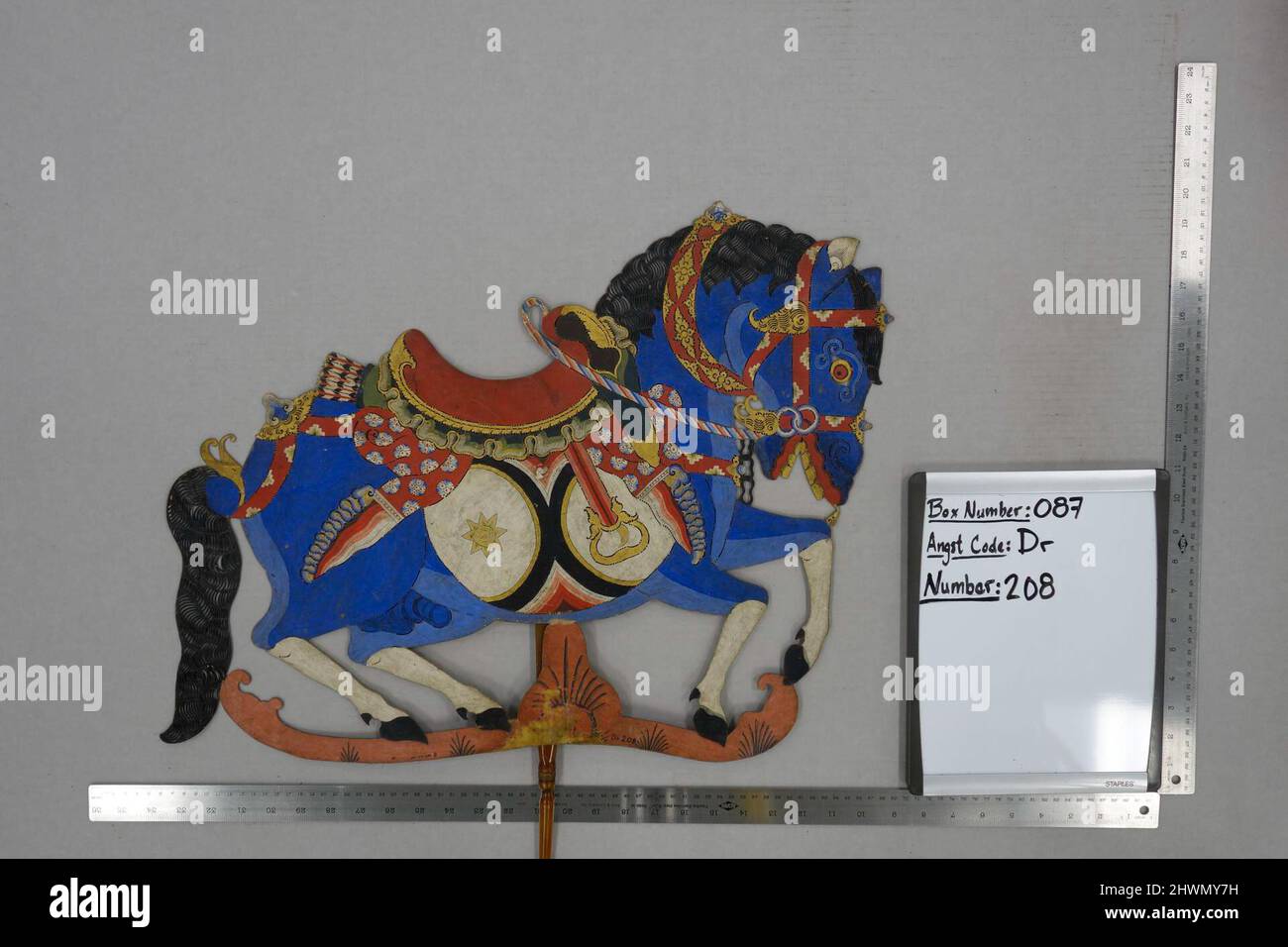 Shadow Puppet (Wayang Kulit) of Jaran, from the set Kyai Drajat Stock ...