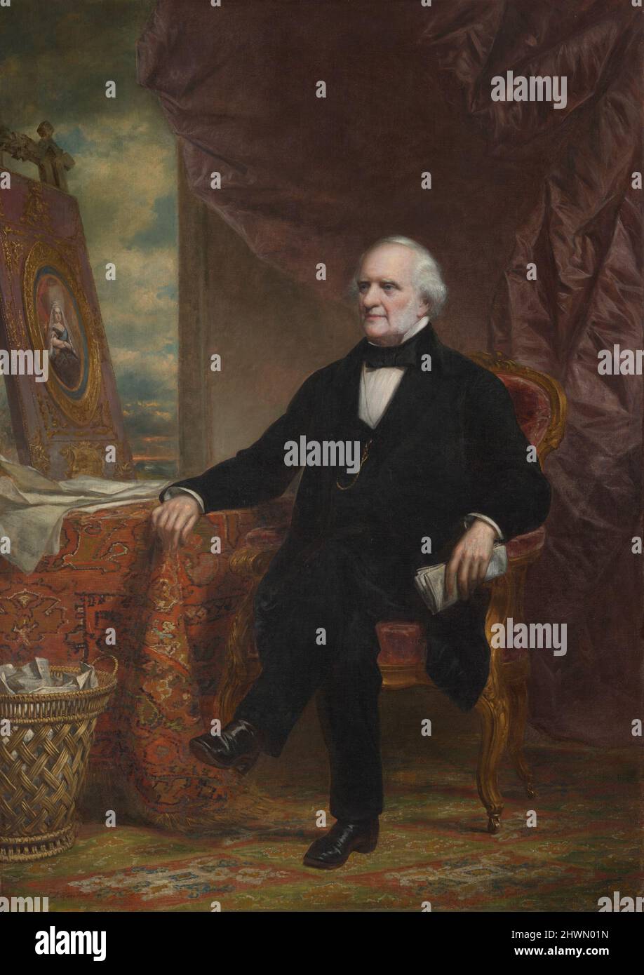 George Peabody (1795-1869).  Artist: Daniel Huntington, American, 1816–1906 Stock Photo