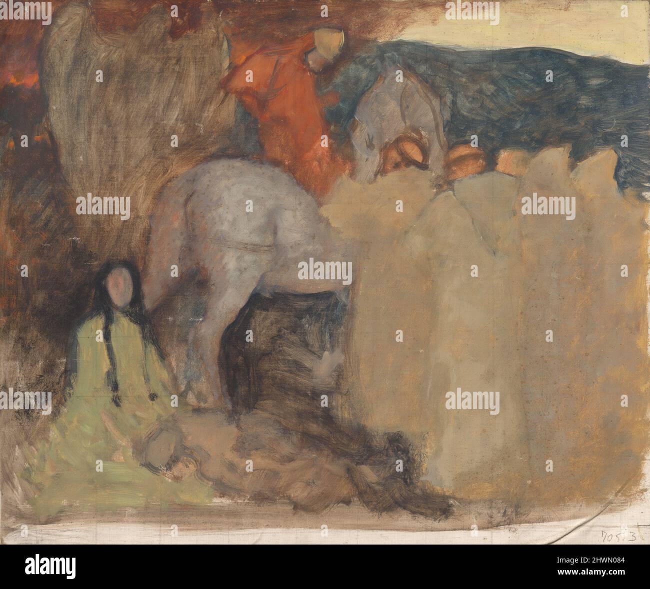 Compositional Study, possibly for Galahad Departs from the Land, in The