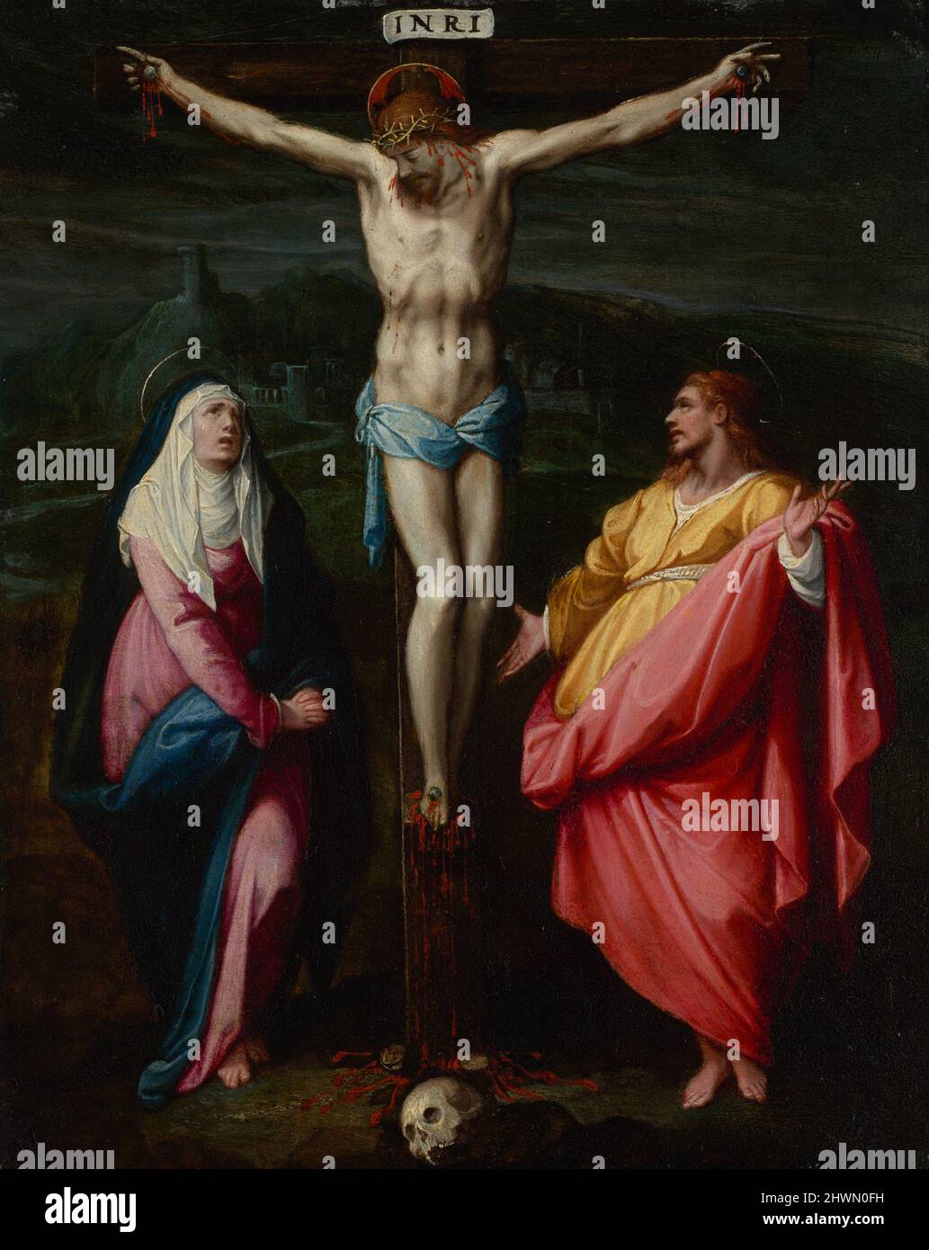The Crucifixion.  Artist: Jacopo Zucchi, Italian, Florence, ca. 1540–1596 Stock Photo