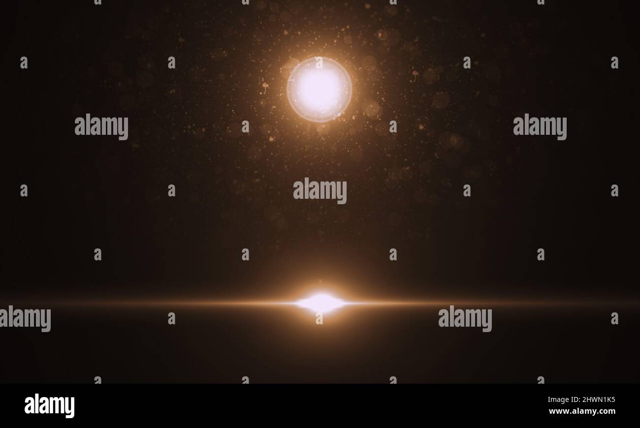 Lens Flare light over background. Easy to add overlay or screen filter