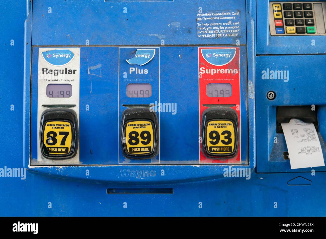 Danville, United States. 06th Mar, 2022. Prices for gasoline over 4