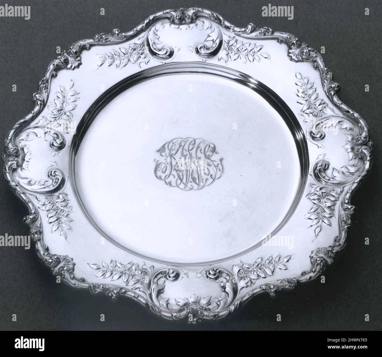 Plate. Maker: Black, Starr and Frost, American, founded 1810 Stock Photo