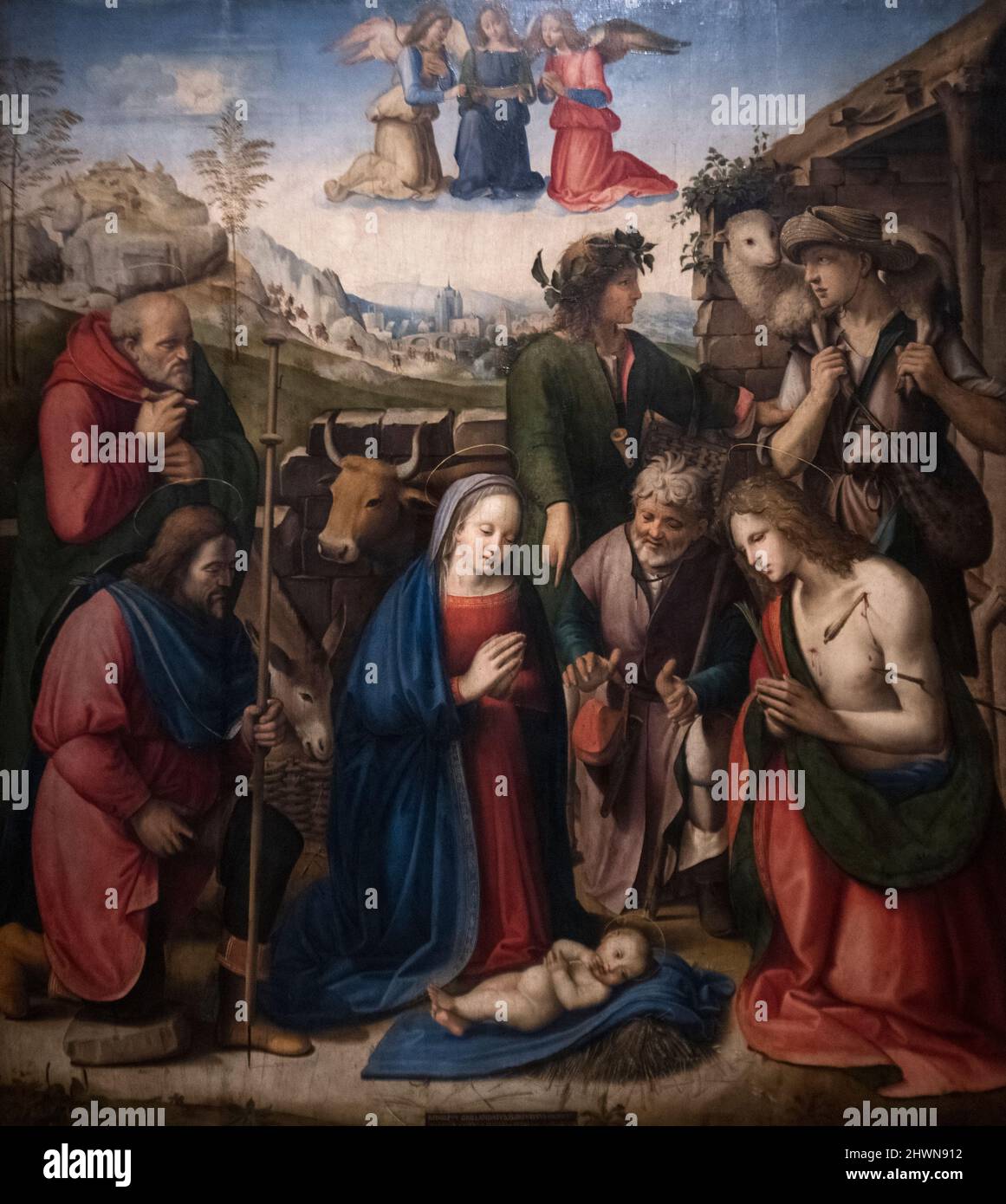 Ridolfo del Ghirlandaio: 'The Adoration of the Shepherds' (1510) Stock Photo