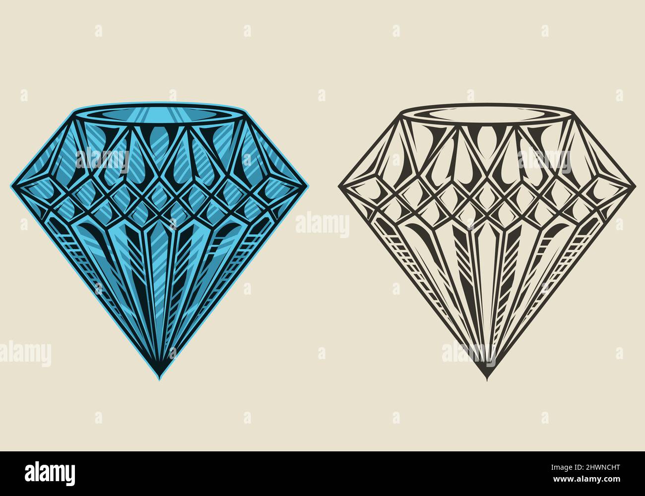 illustration vector set vintage diamond Stock Vector Image & Art - Alamy