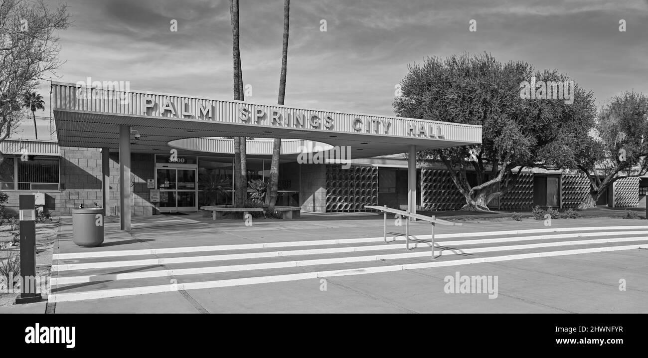 Palm Springs City Hall Stock Photo Alamy