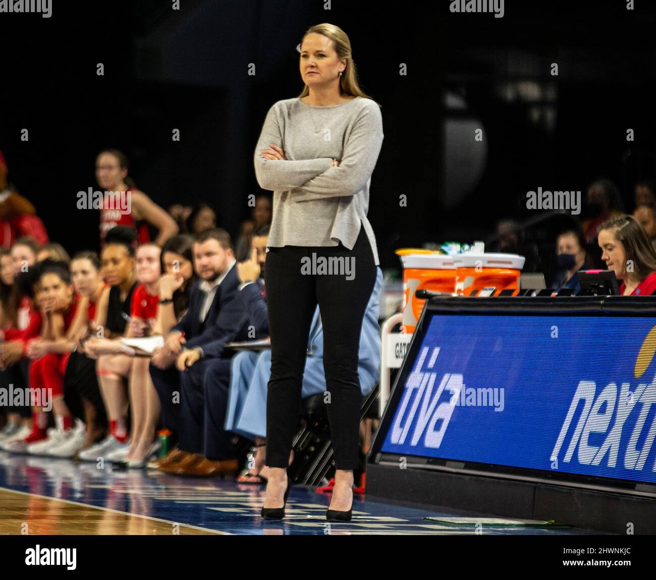 Mar 06 2022 Las Vegas, NV, U.S.A. Utah head coach Lynne Roberts on the