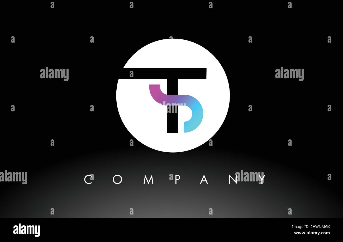 TS Logo. Letter Design Vector with Purple and Black Colors Stock Vector ...