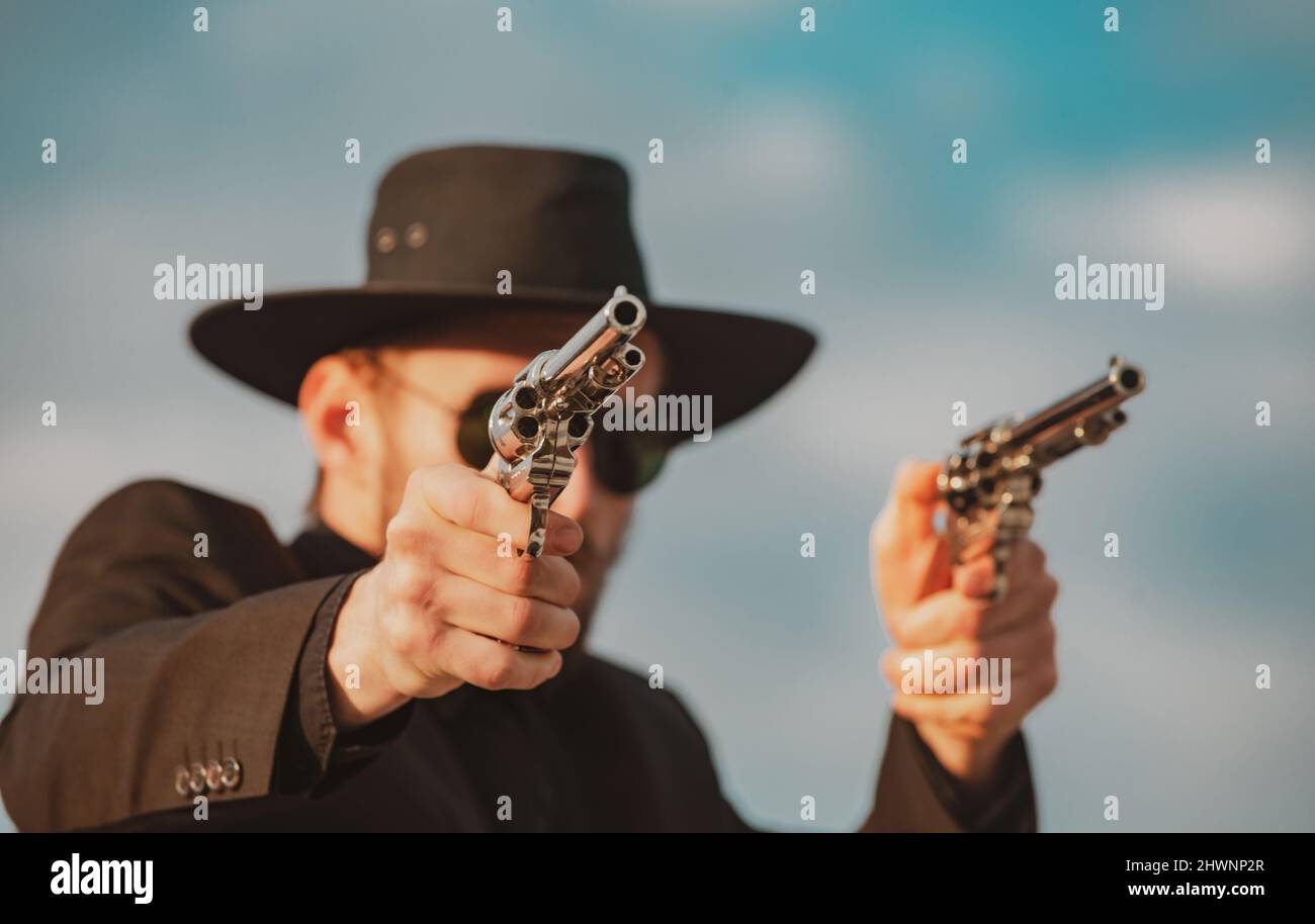 Revolvergürtel braun Marshal 90cm Cowboy Sheriff Wilder Westen