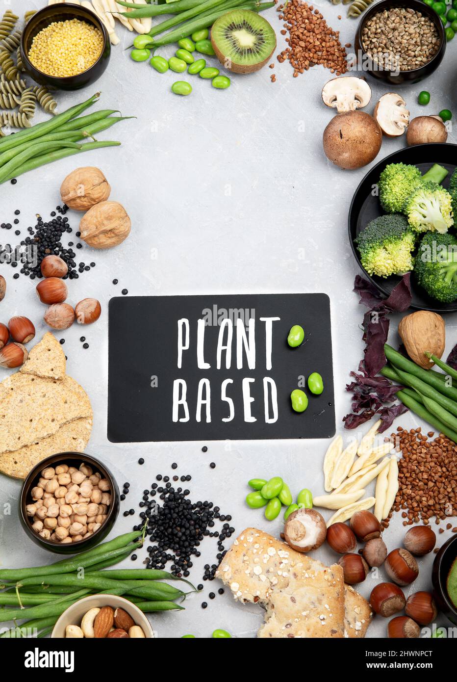 Food sources of plant based diet. Healthy diet with legumes, dried