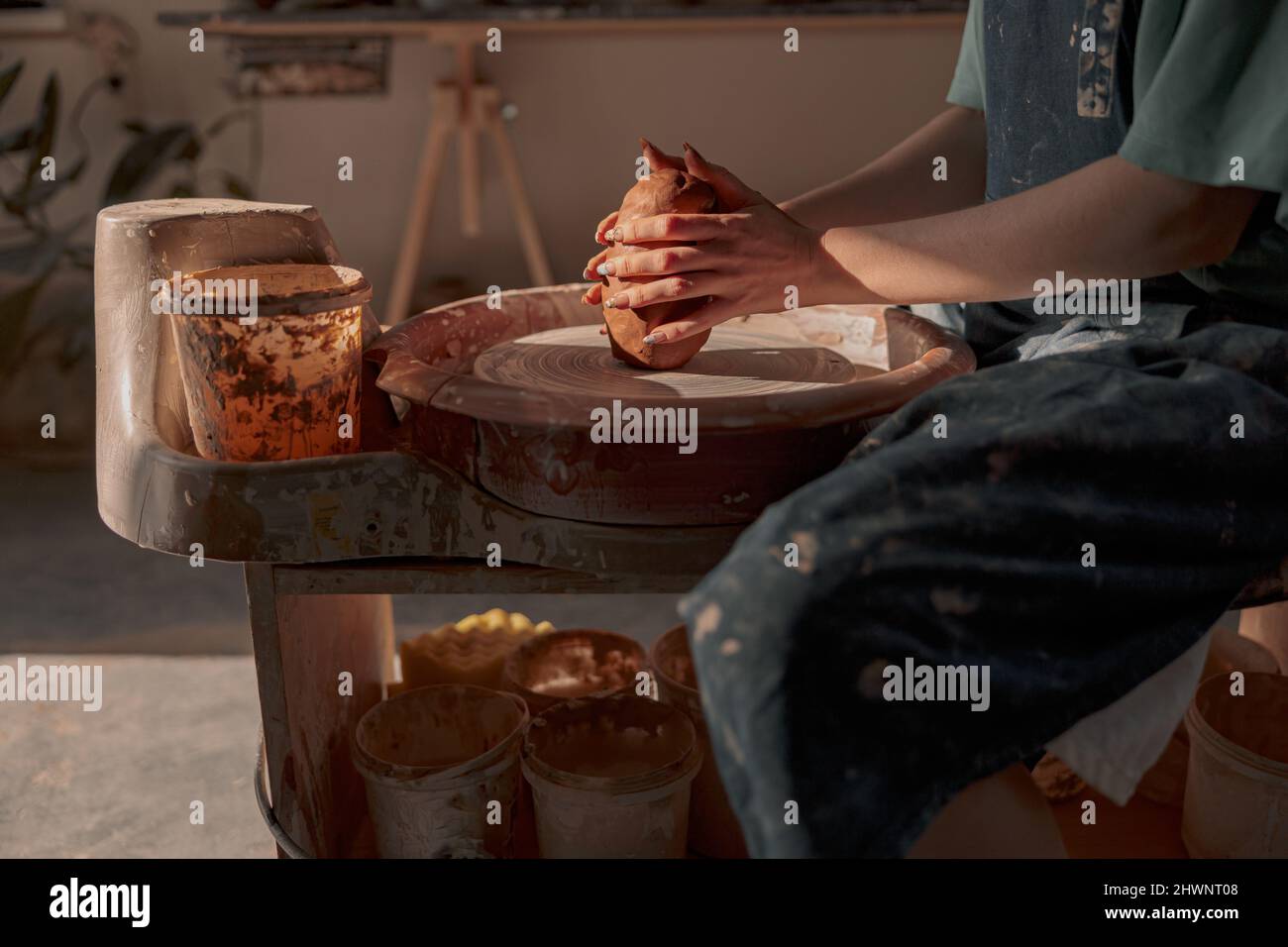 Clay lump on wheel hi-res stock photography and images - Alamy