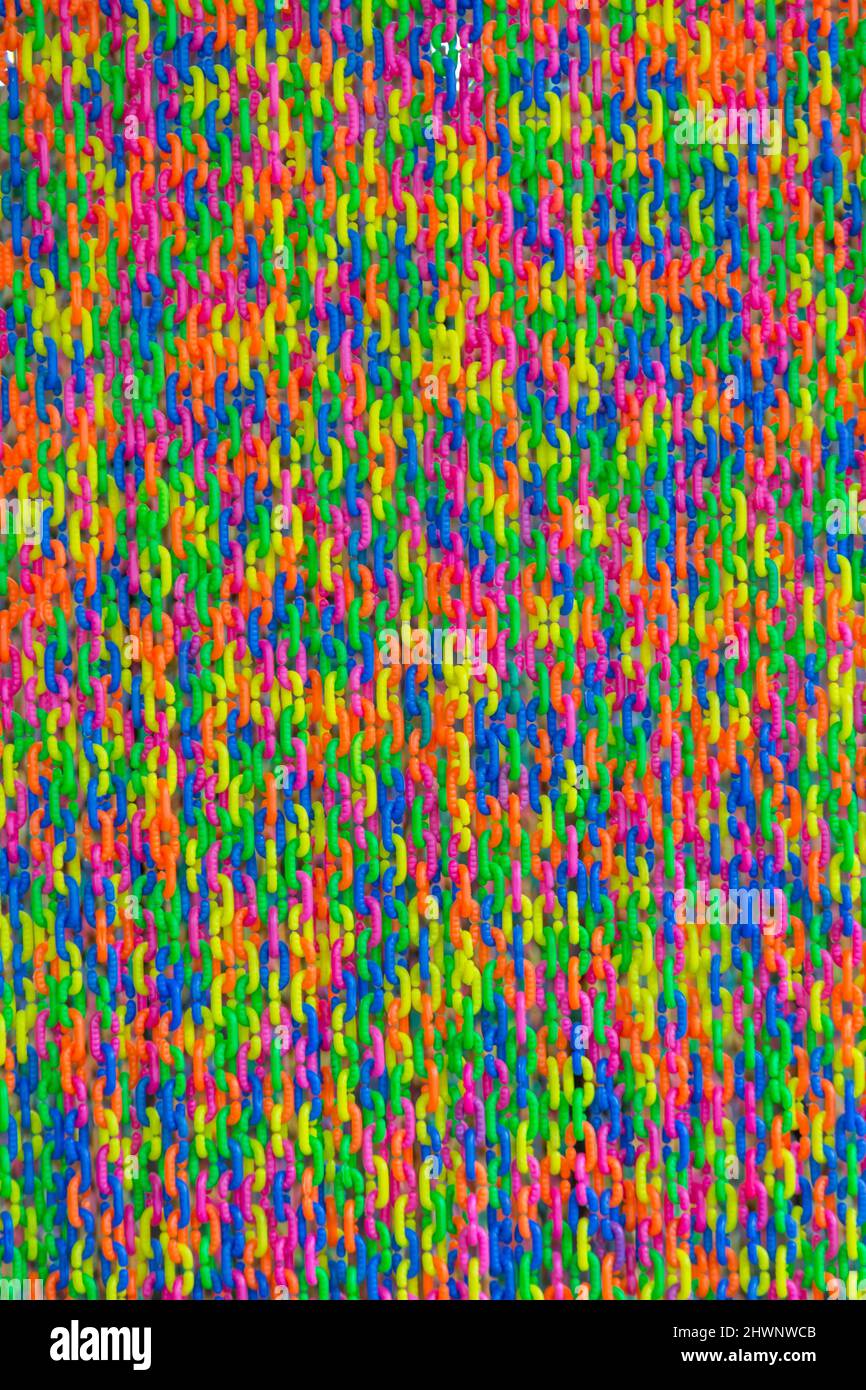 Colorful plastic chain background Stock Photo - Alamy