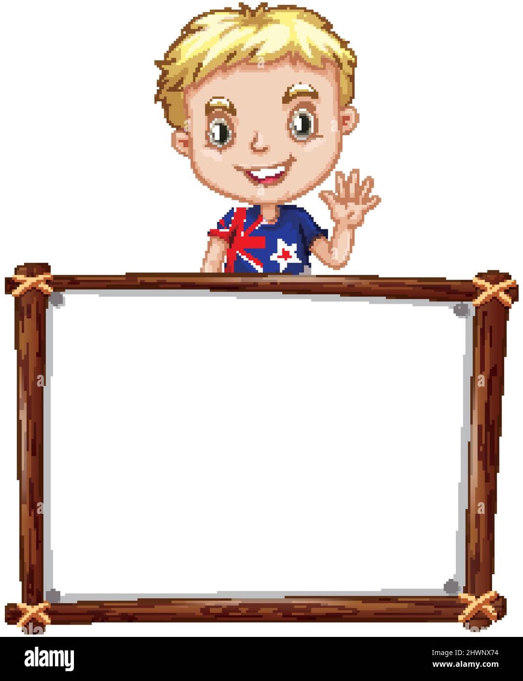 Board template with happy kids illustration Stock Vector Image & Art ...