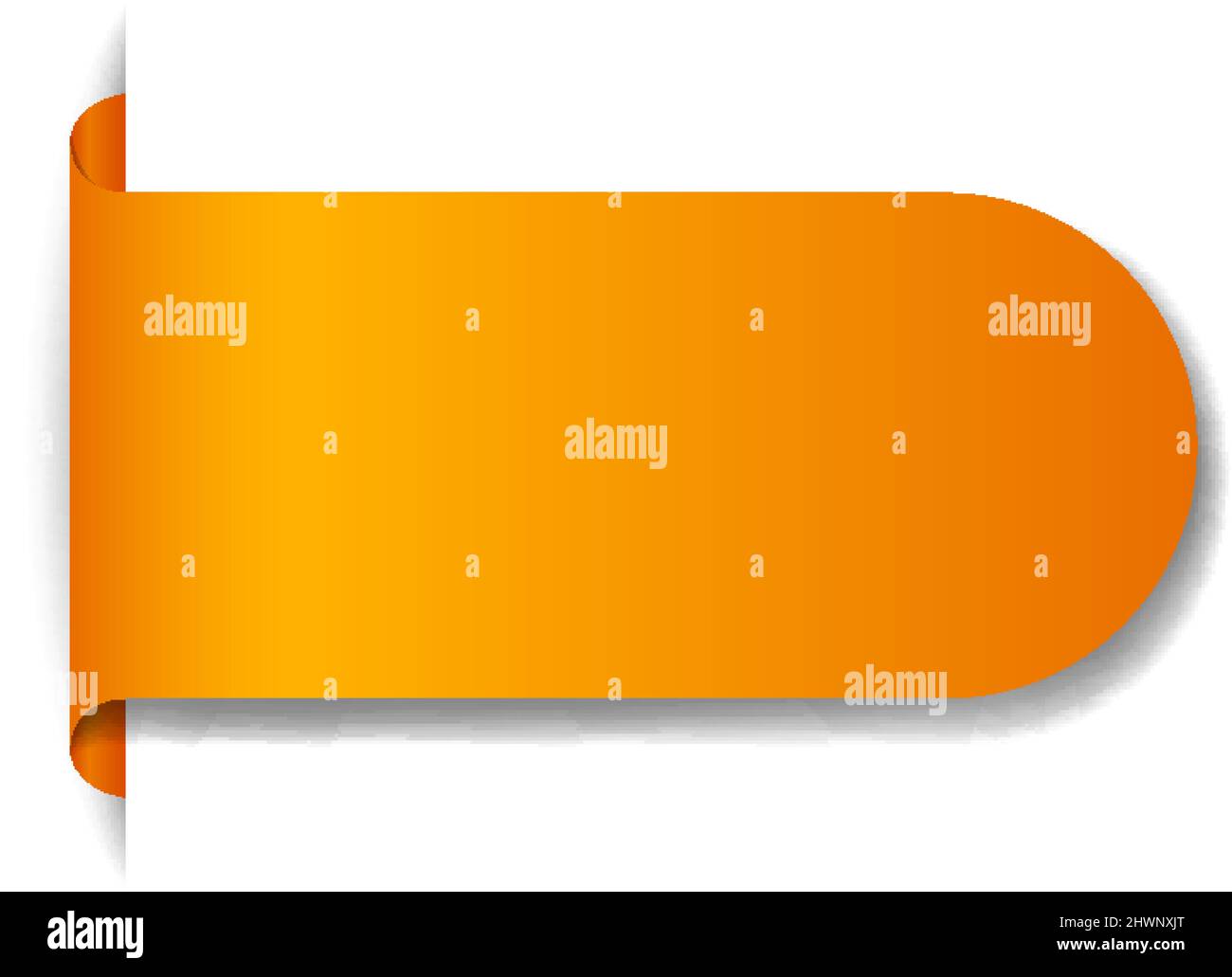Orange banner design on white background illustration Stock Vector ...