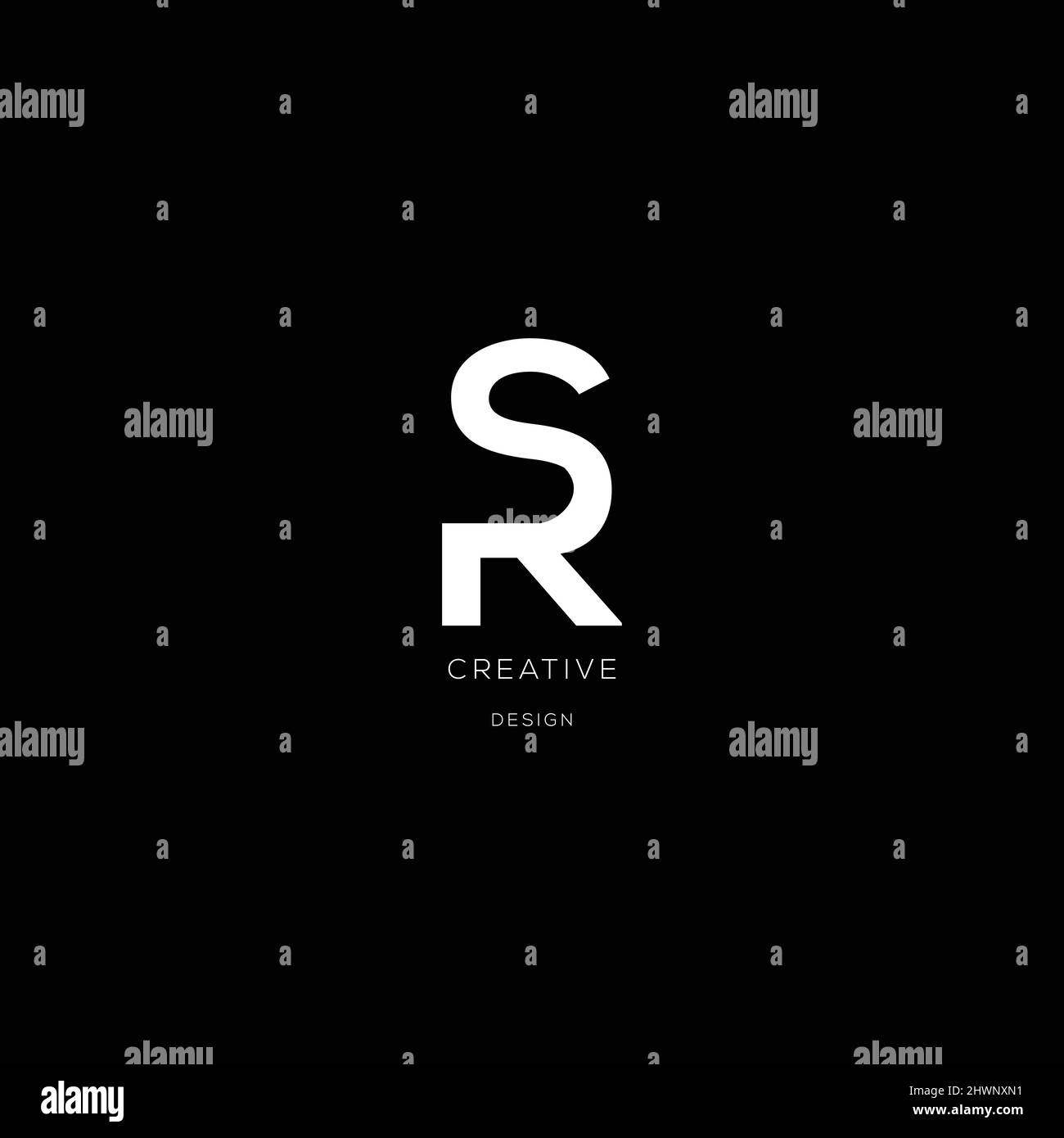 SR logo letter modern design Stock Vector