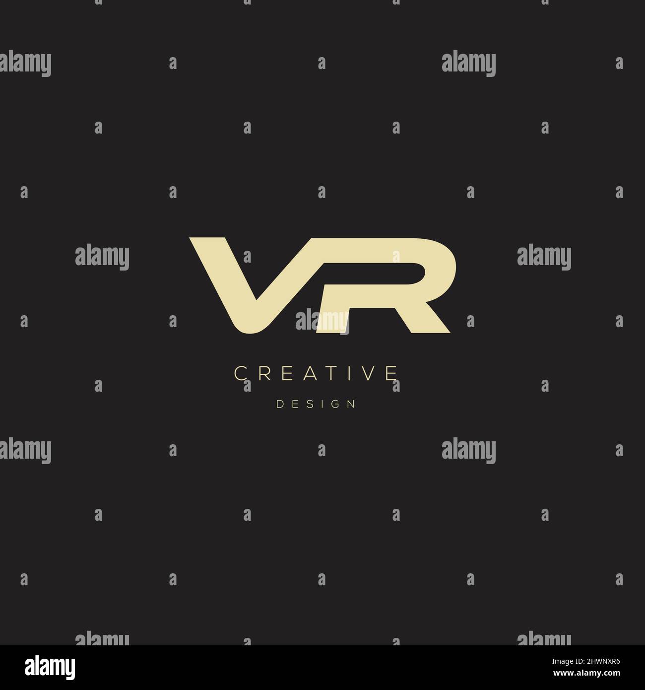 VR  logo letter modern design Stock Vector