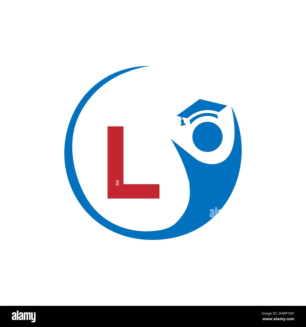 Letter L Education Logo Template. Education Logo On L Letter, Initial Education Hat Concept Template Stock Vector