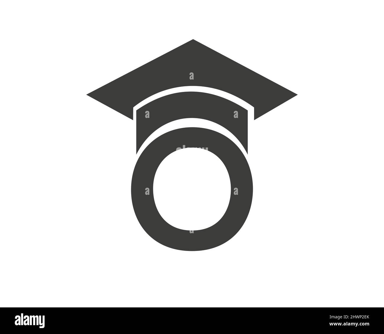 Letter O Education Logo Template. Education Logo On O Letter, Initial Education Hat Concept Template Stock Vector