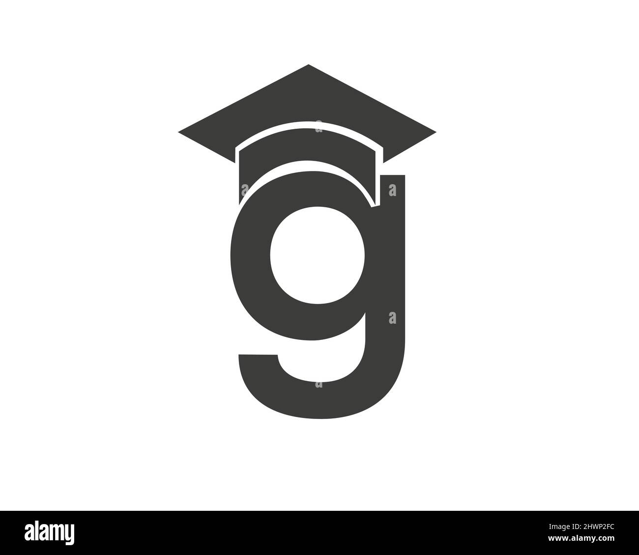 Letter G Education Logo Template. Education Logo On G Letter, Initial Education Hat Concept Template Stock Vector