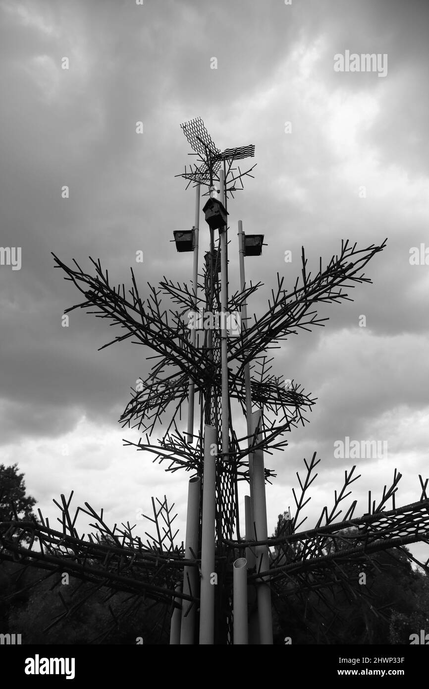 Mail Monument In Chernobyl Exclusion Zone, Chernobyl, Ukraine Stock
