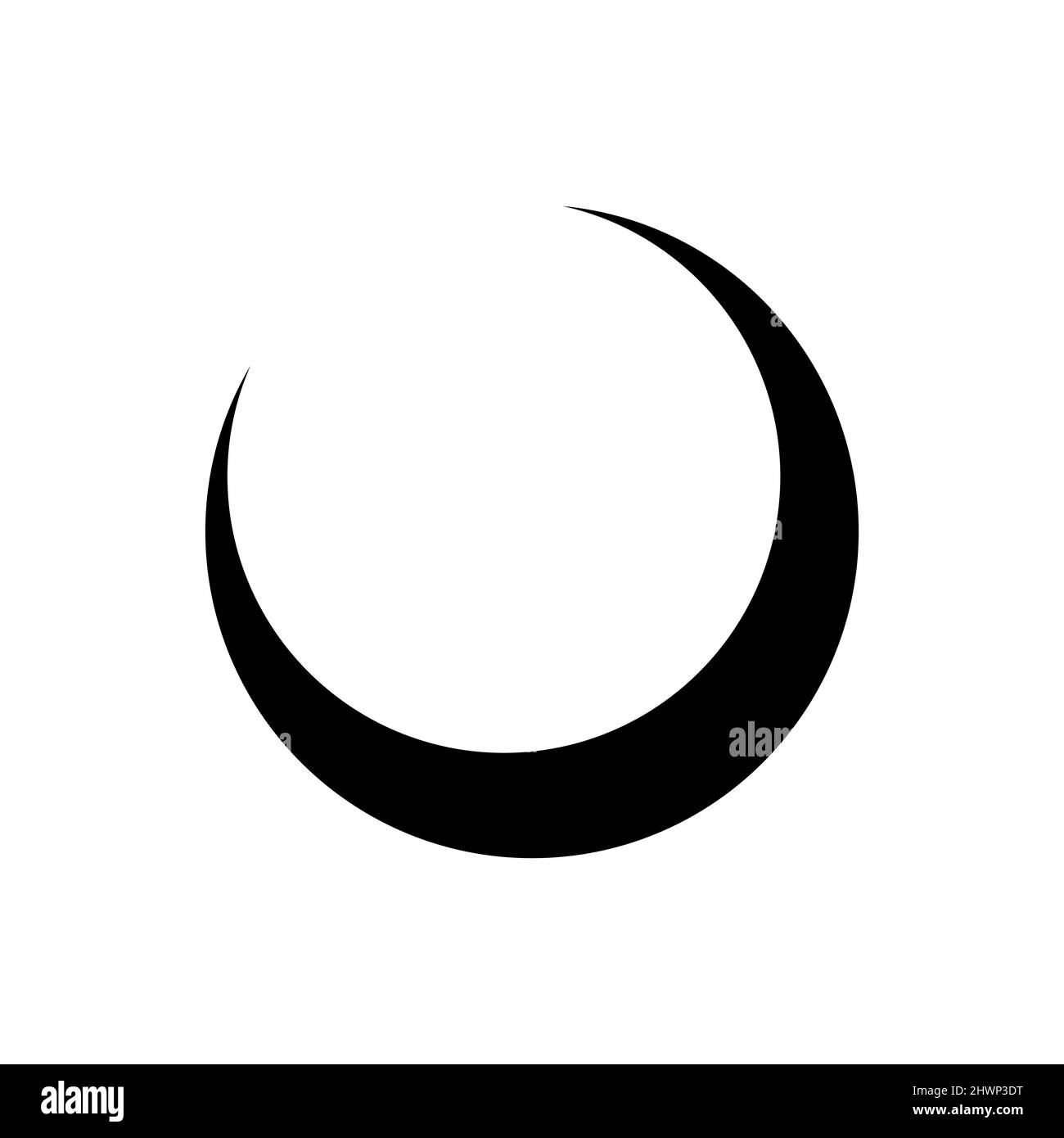 Moon vector icon. Black moon icon. Celestial crescent isolated elements. Stock Vector