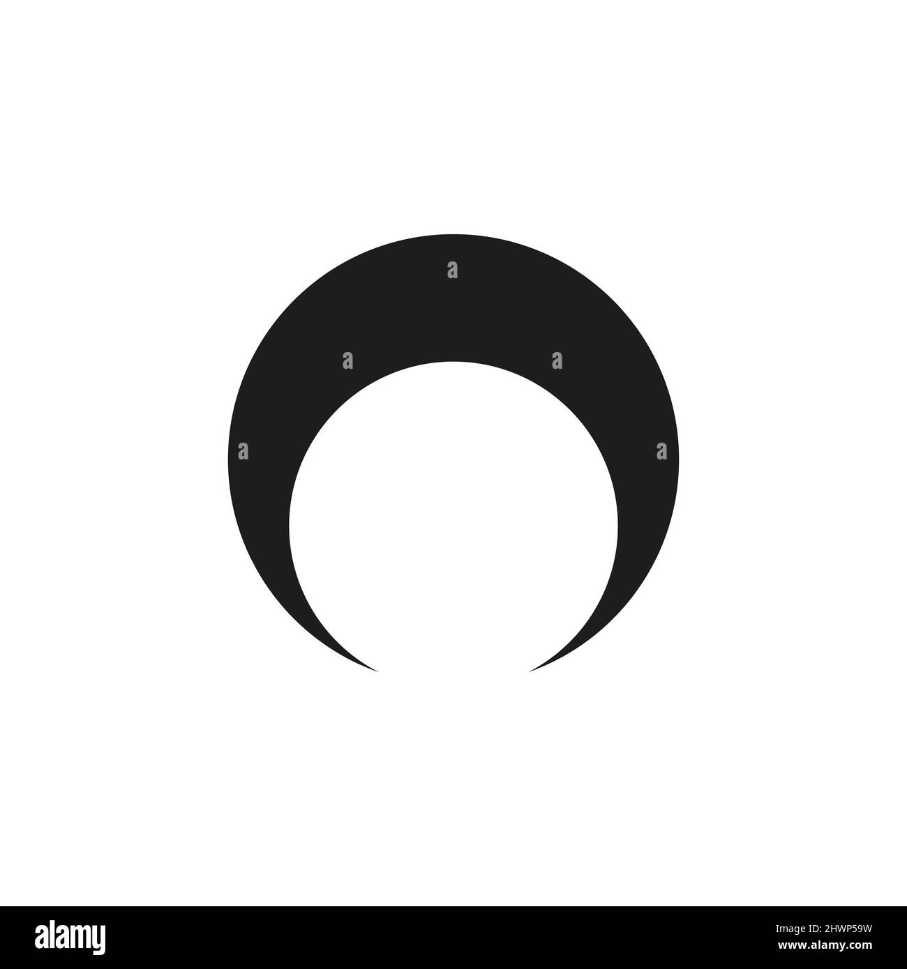 Moon vector icon. Black moon icon. Celestial crescent isolated elements