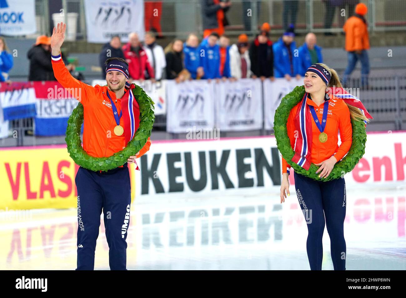 Thomas Krol And Jutta Leerdam Ned Worldchampions Sprint 2022 During Isu World Speed Skating