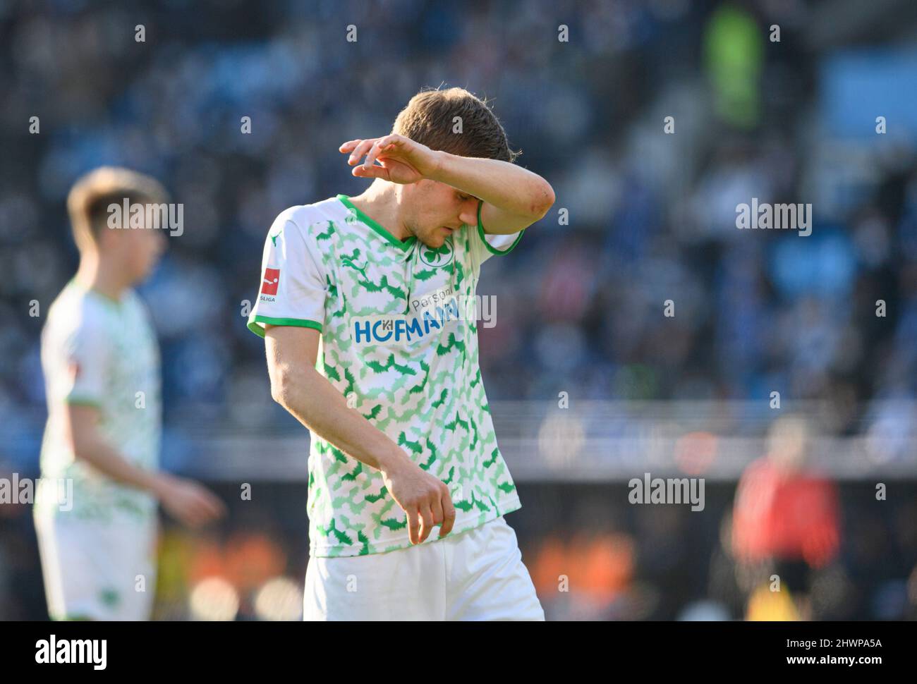 Max CHRISTIANSEN (FUE) disappointed. Soccer 1st Bundesliga, 25th matchday, VfL Bochum (BO) - Greuther Furth (FUE) 2: 1, on March 5th, 2022 in Bochum/Germany. #DFL regulations prohibit any use of photographs as image sequences and/or quasi-video # Â Stock Photo
