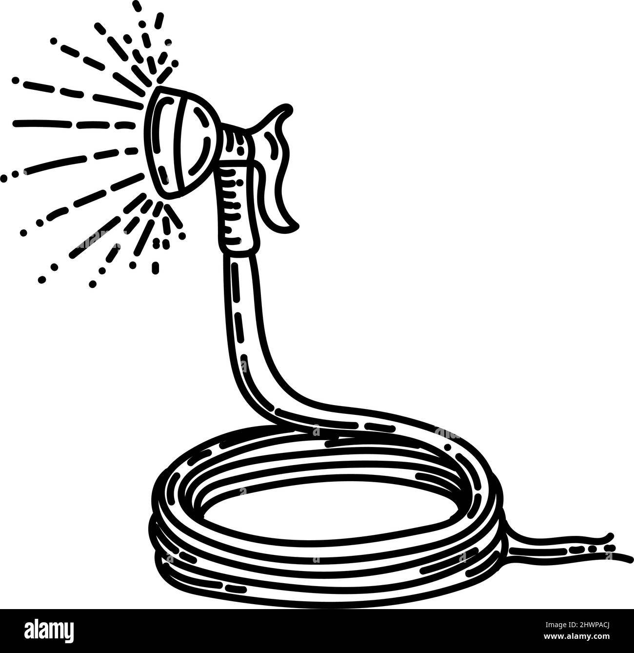 Watering garden plants hose pipe Cut Out Stock Images & Pictures Alamy