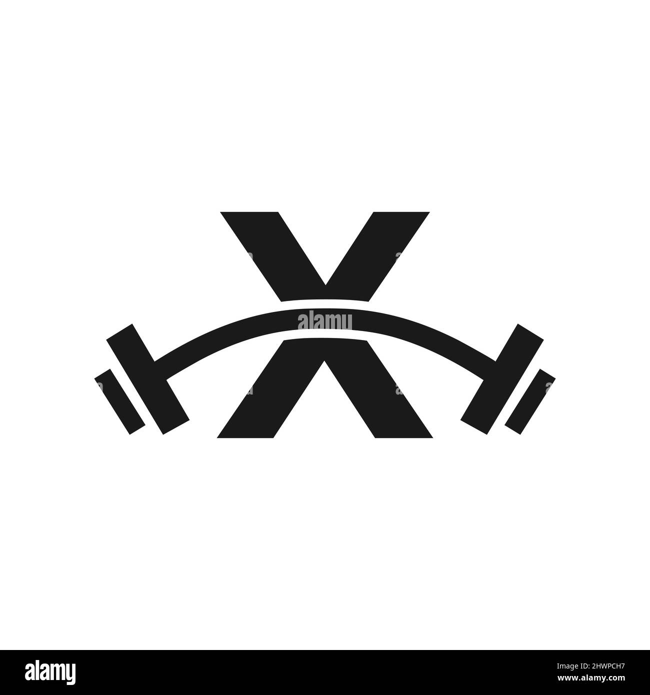 Fitness Gym Logo Design On Letter X Template. Letter X Fitness Club