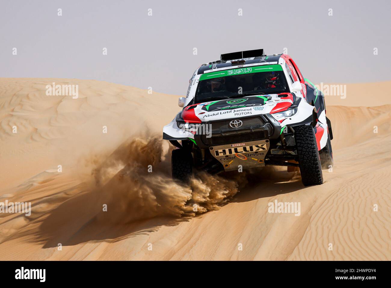 Abu Dhabi, Emirats Arabes Unis. 07th Mar, 2022. 203 AL RAJHI Yazeed (sau), VON ZITZEWITZ (ger), Overdrive Racing, Toyota Hilux, FIA W2RC, action during the Stage 2 of the Abu Dhabi Desert Challenge 2022, on March 7, 2022 in the Liwa Desert, in Abu Dhabi, United Arab Emirates - Photo Julien Delfosse/DPPI Credit: DPPI Media/Alamy Live News Stock Photo