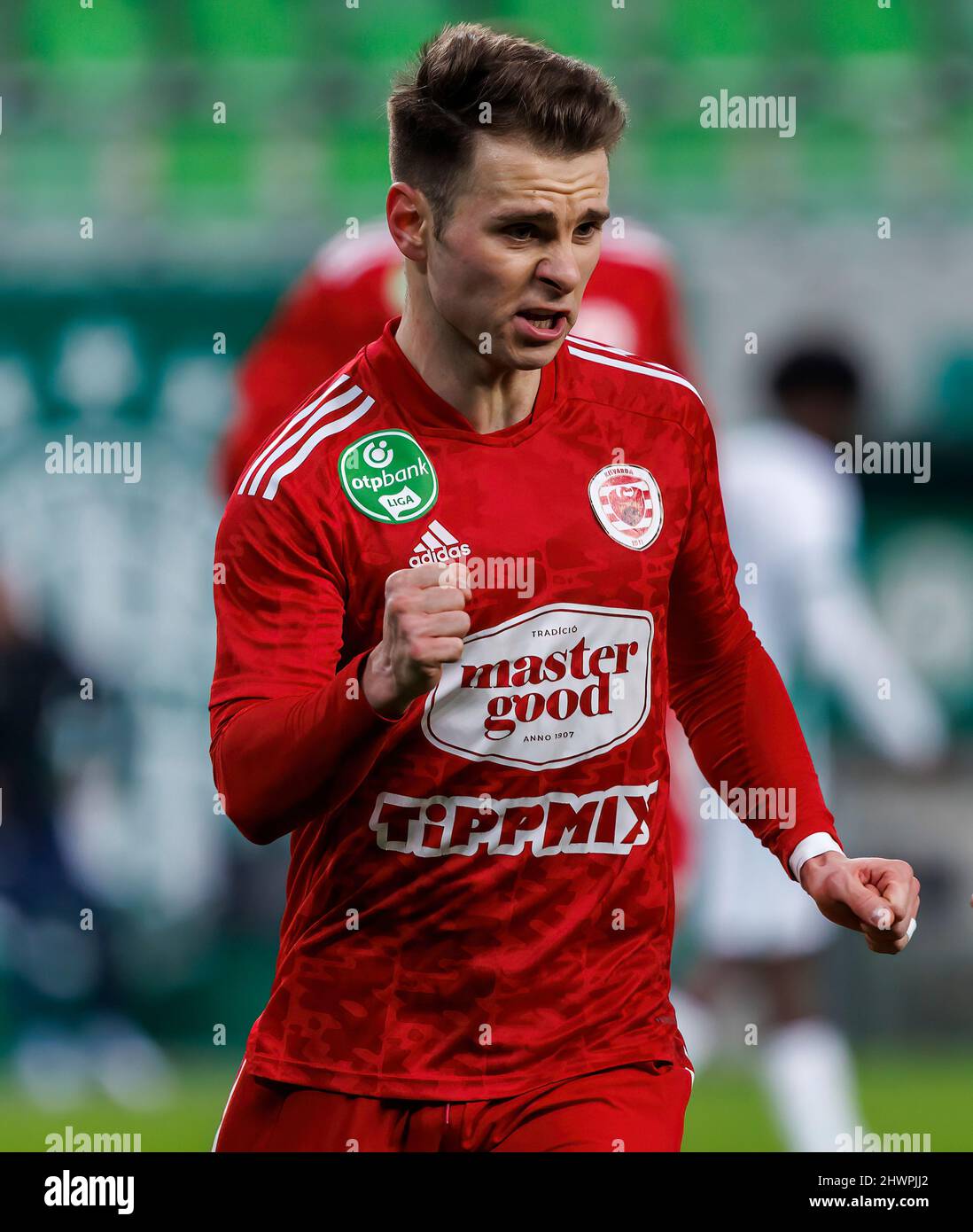 BUDAPEST, HUNGARY - MARCH 6: Lazar Cirkovic of Kisvarda Master