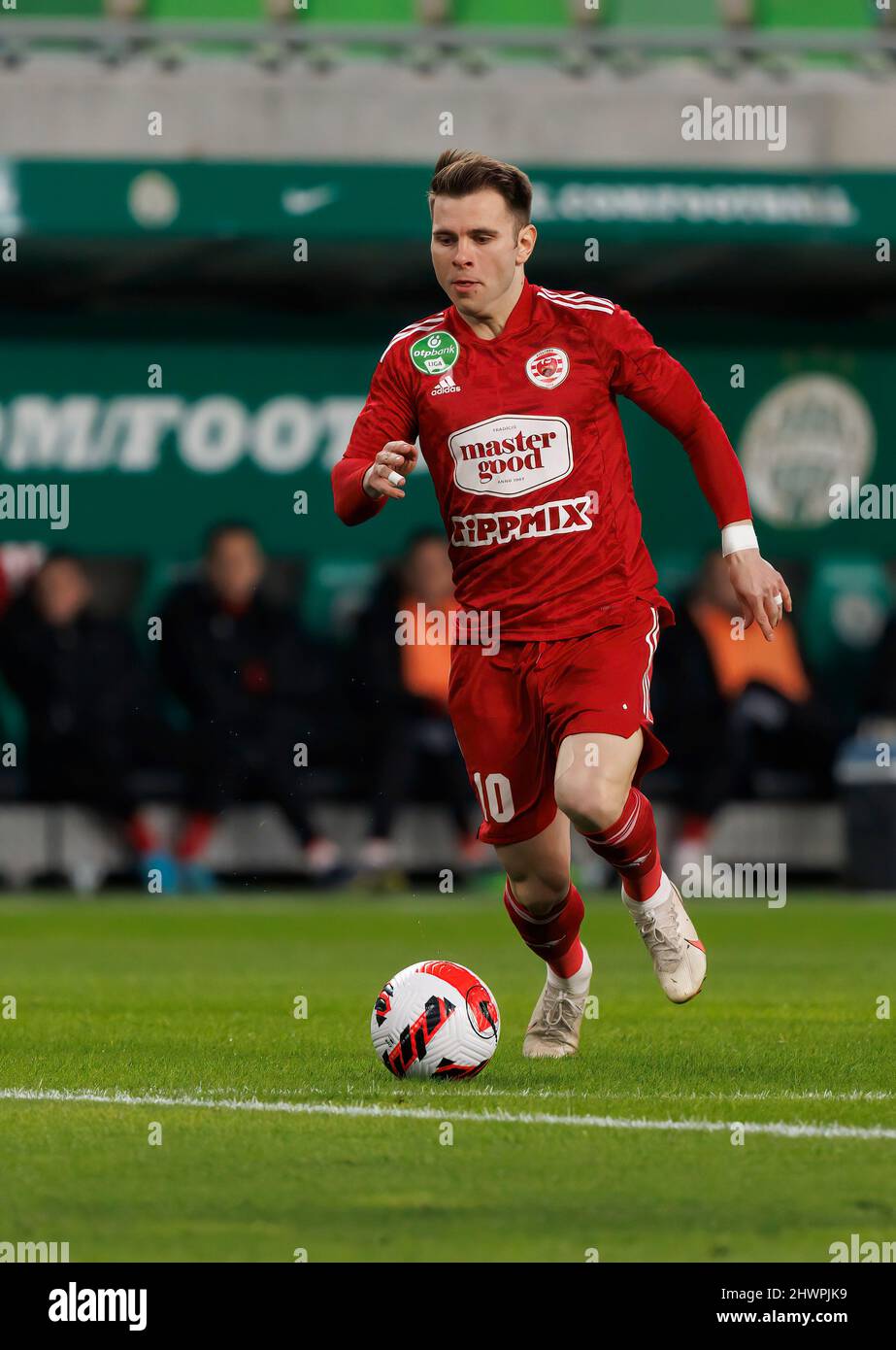 Claudiu Bumba of Kisvarda Master Good passes the ball in front of News  Photo - Getty Images