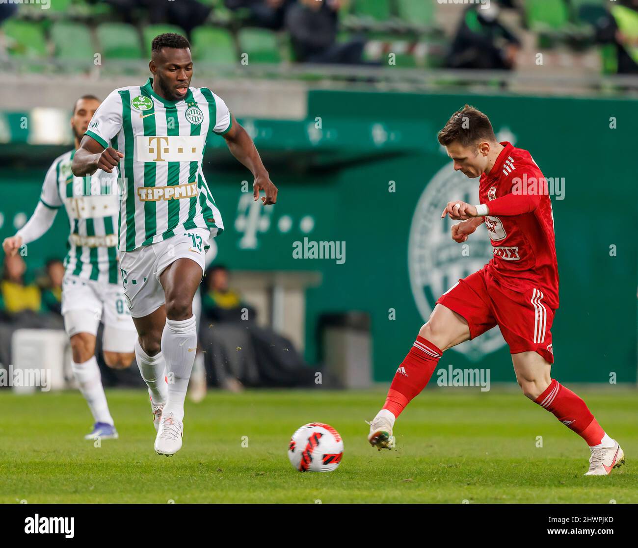 BUDAPEST, HUNGARY - MARCH 6: Anderson Esiti of Ferencvarosi TC