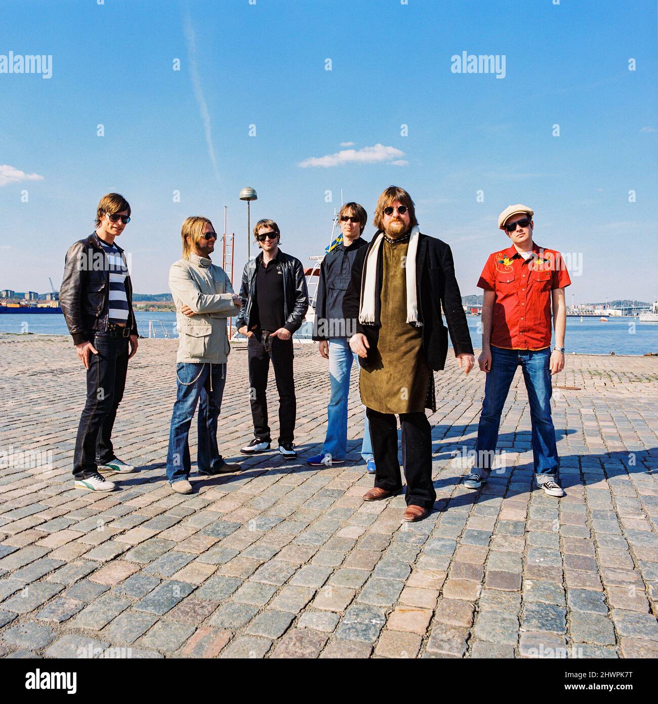 The Soundtrack Of Our Lives band,Gothenberg harbour, (Göteborg), Gothenburg, Sweden. Stock Photo