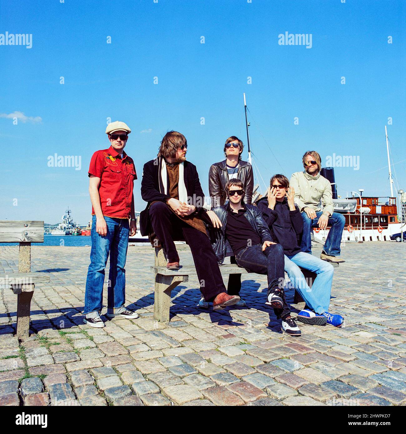 The Soundtrack Of Our Lives band,Gothenberg harbour, (Göteborg), Gothenburg, Sweden. Stock Photo