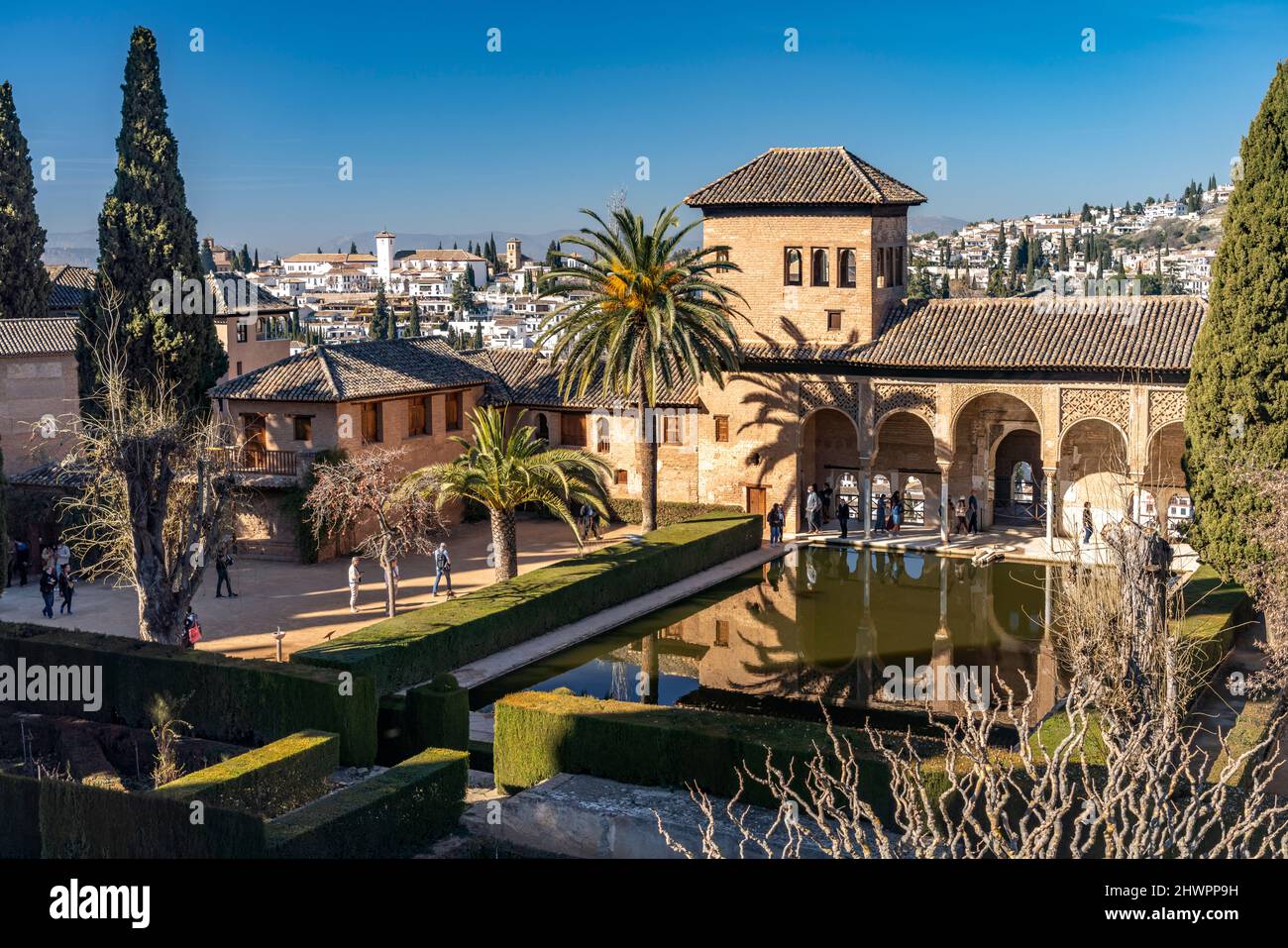 Der Partal Palast und Garten, Welterbe Alhambra in Granada, Andalusien
