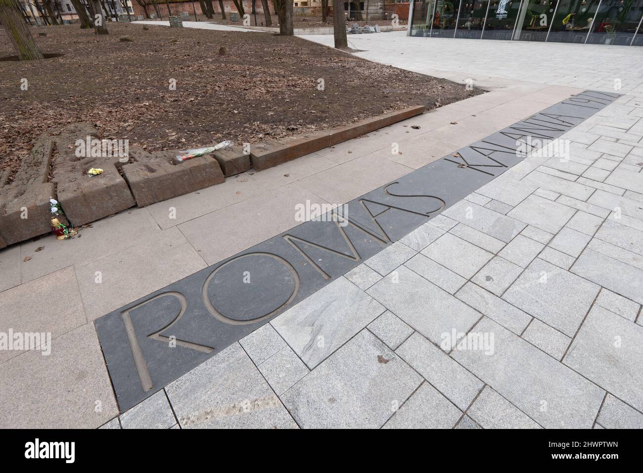 Romas Kalanta memorial.Kaunas second-largest city in Lithuania .Important centre of Lithuanian economic, academic, cultural life. Picture Gary Roberts Stock Photo