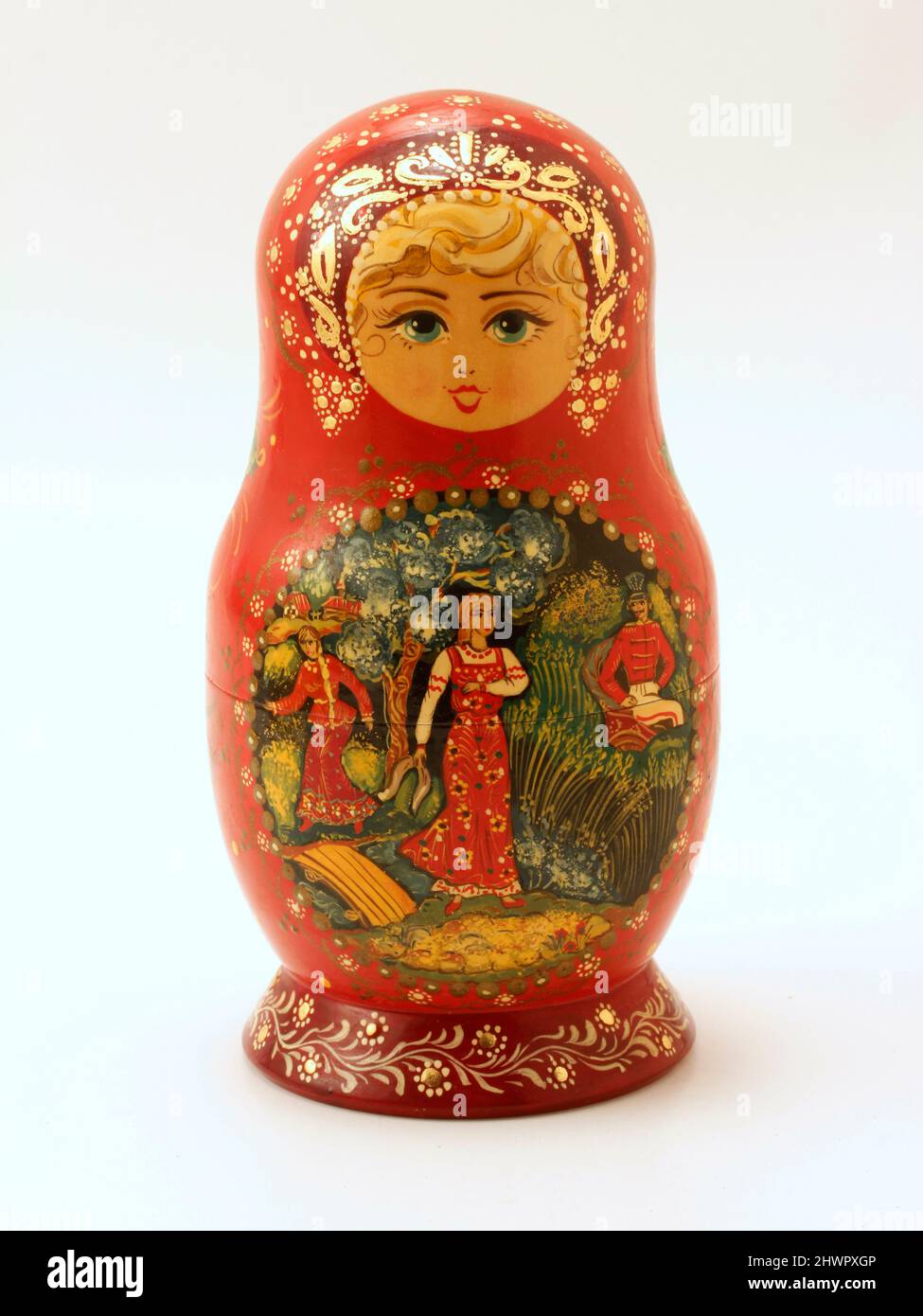 Matrioshka. Typical Russian doll. Stock Photo
